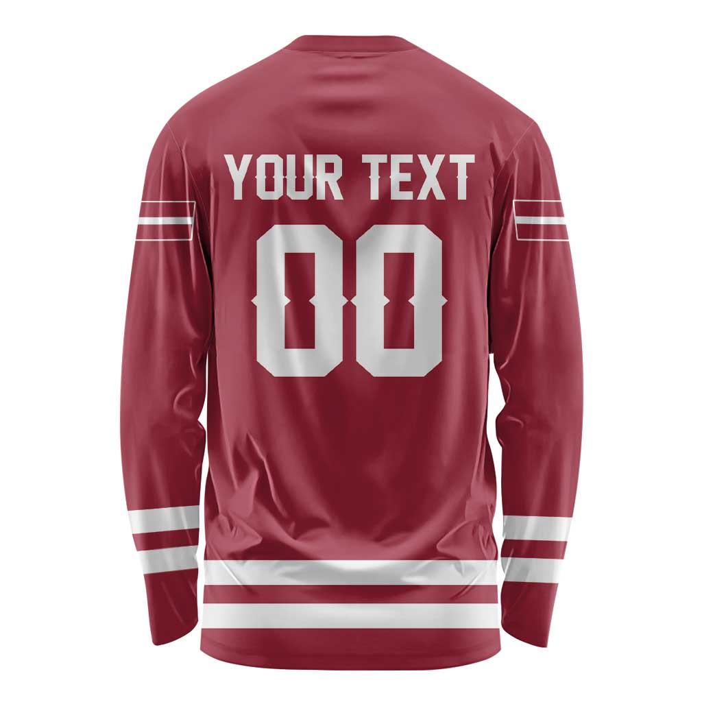 Custom Hockey 2026 Latvia Long Sleeve Shirt Latvians Go Champions