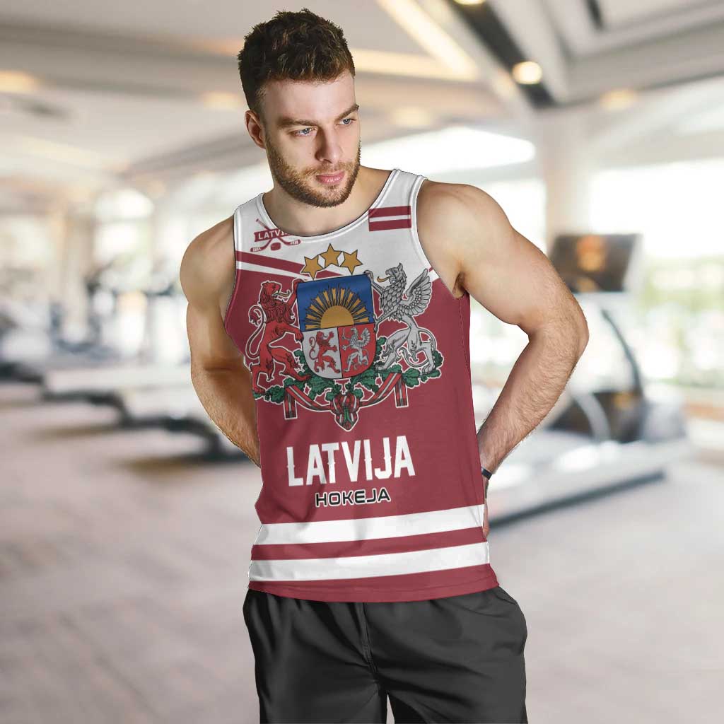 Custom Hockey 2026 Latvia Men Tank Top Latvians Go Champions