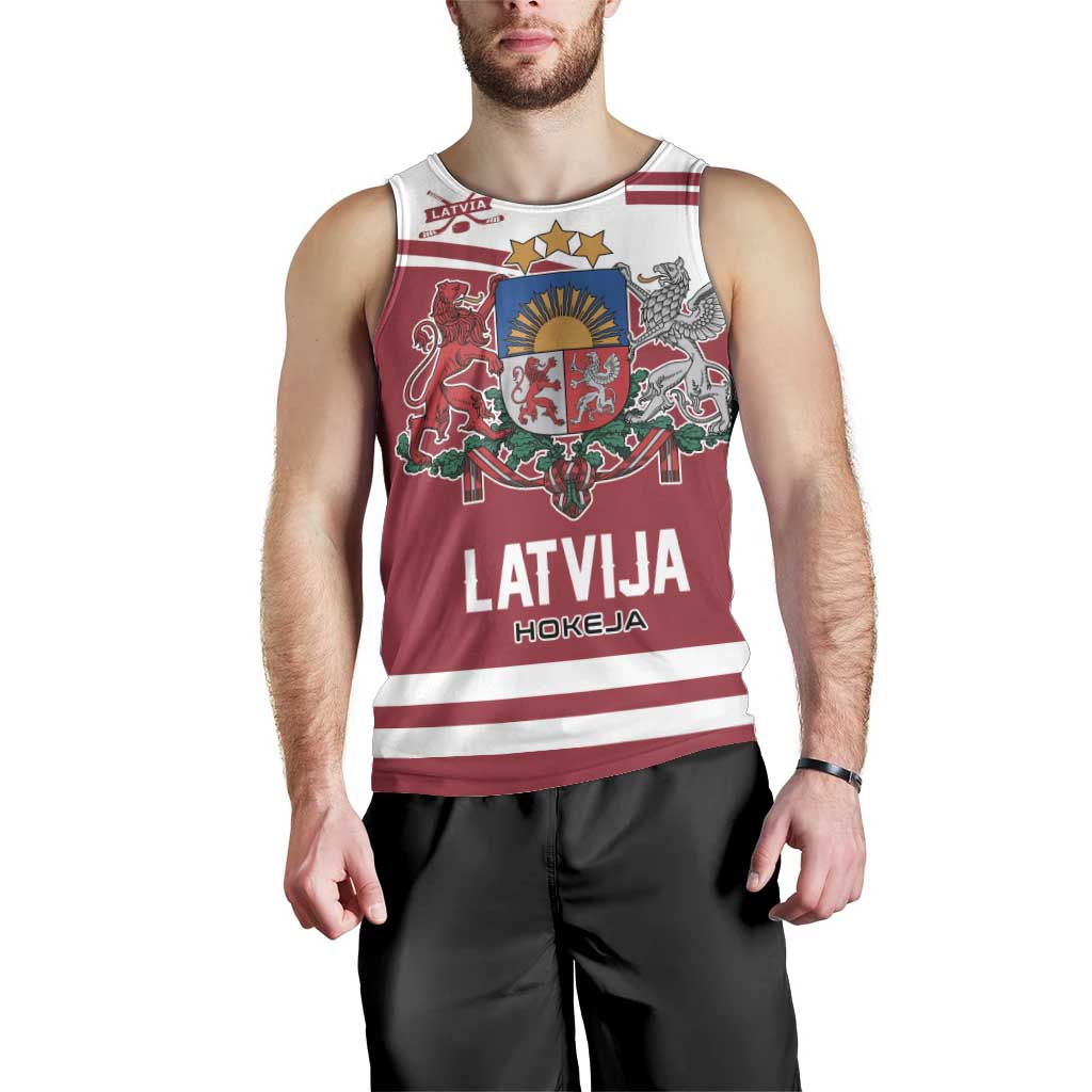 Custom Hockey 2026 Latvia Men Tank Top Latvians Go Champions