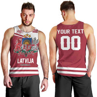 Custom Hockey 2026 Latvia Men Tank Top Latvians Go Champions