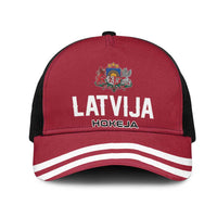 Hockey 2026 Latvia Mesh Trucker Cap Latvians Go Champions