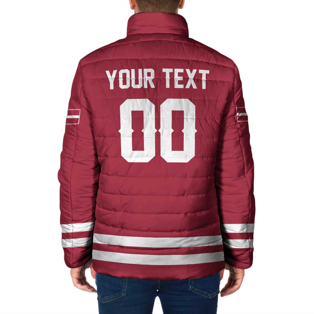 Custom Hockey 2026 Latvia Padded Jacket Latvians Go Champions
