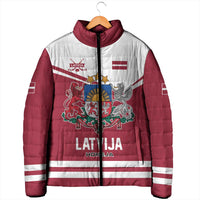 Custom Hockey 2026 Latvia Padded Jacket Latvians Go Champions