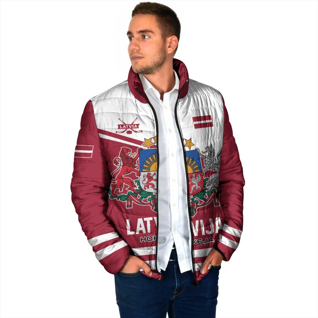 Custom Hockey 2026 Latvia Padded Jacket Latvians Go Champions