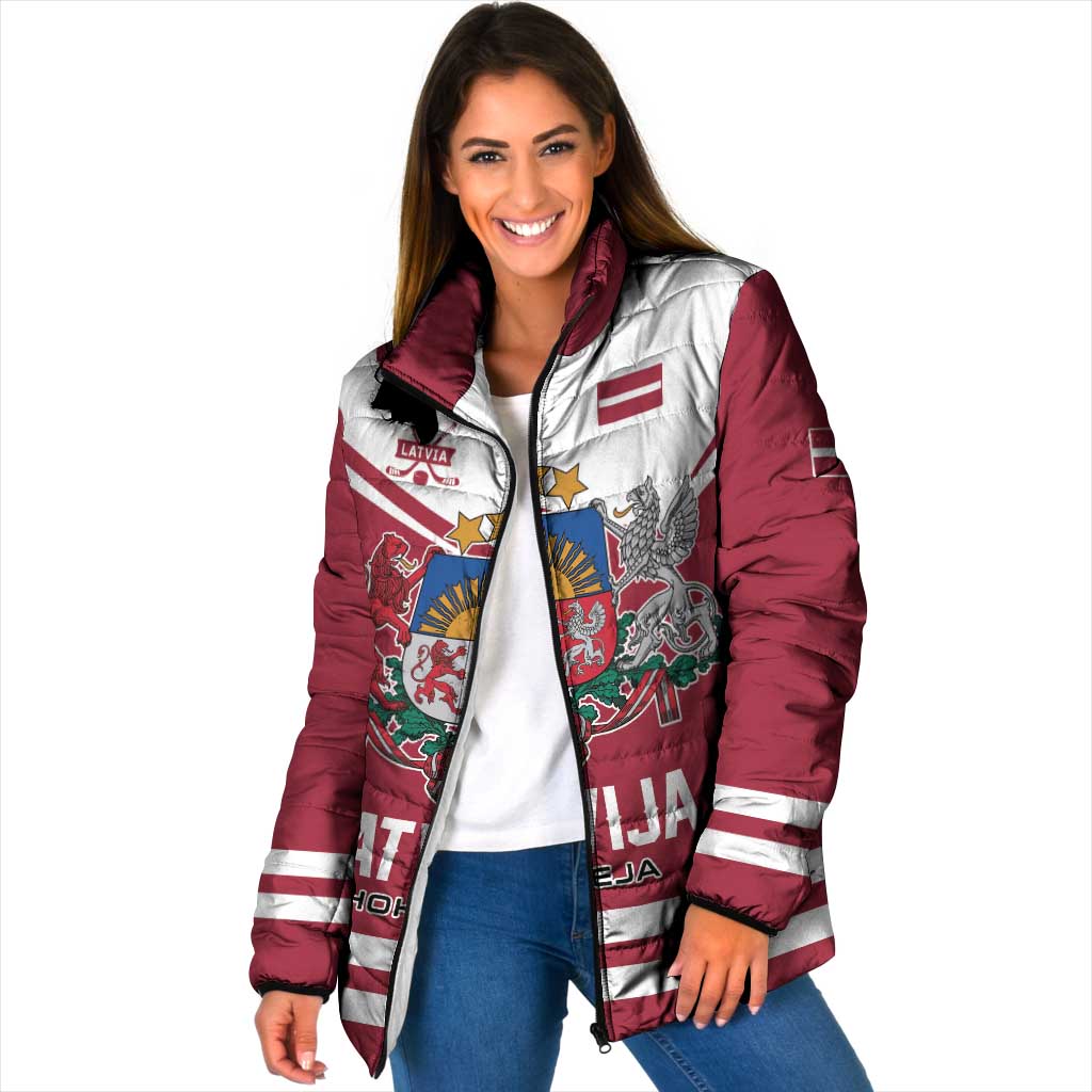 Custom Hockey 2026 Latvia Padded Jacket Latvians Go Champions
