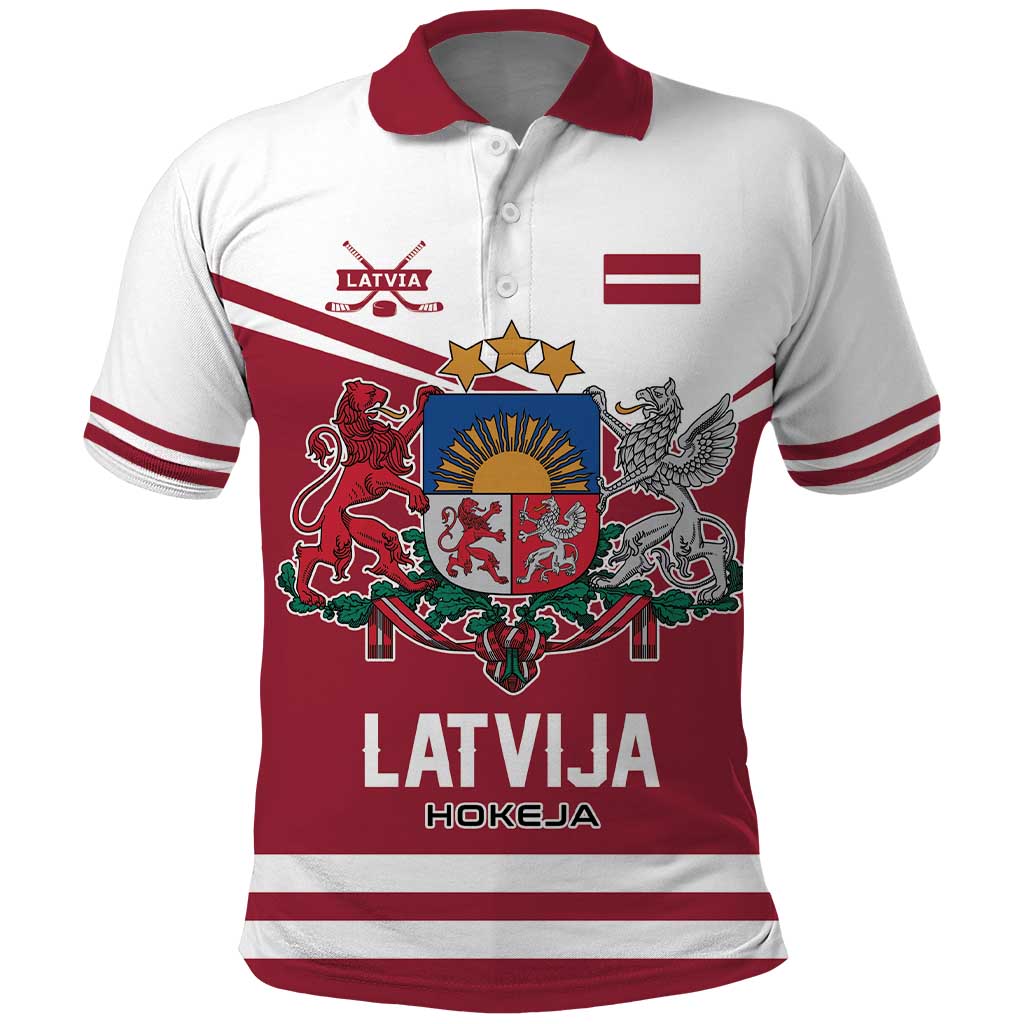 Custom Hockey 2026 Latvia Polo Shirt Latvians Go Champions