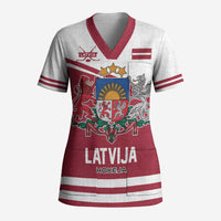 Custom Hockey 2026 Latvia Scrub Top Latvians Go Champions