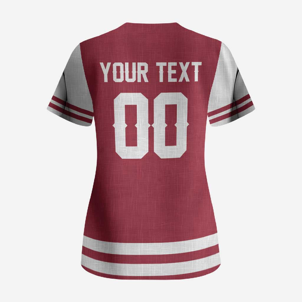 Custom Hockey 2026 Latvia Scrub Top Latvians Go Champions