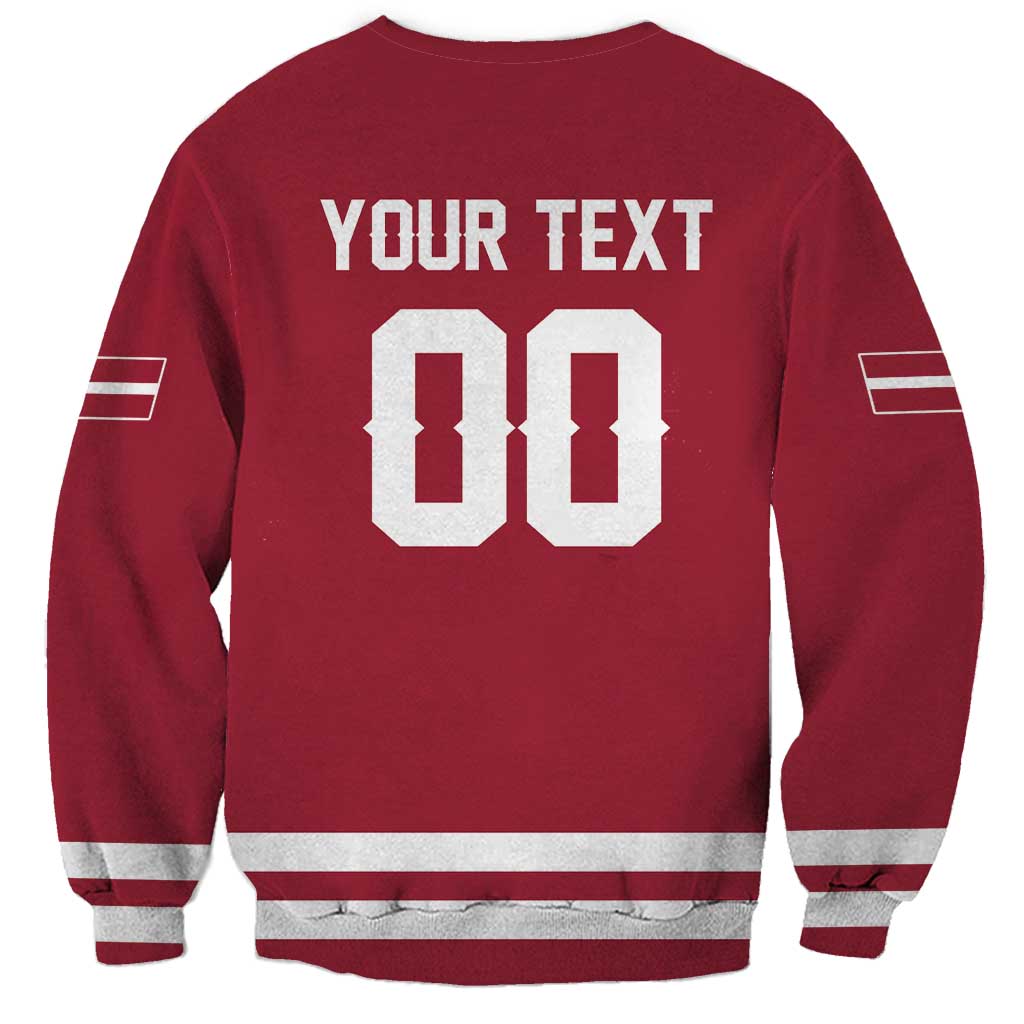 Custom Hockey 2026 Latvia Sweatshirt Latvians Go Champions