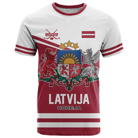 Custom Hockey 2026 Latvia T Shirt Latvians Go Champions