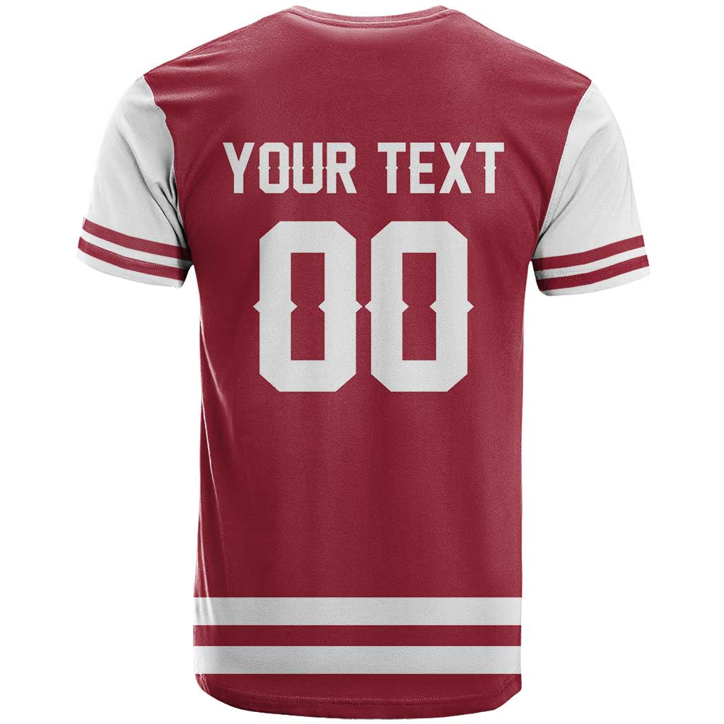 Custom Hockey 2026 Latvia T Shirt Latvians Go Champions