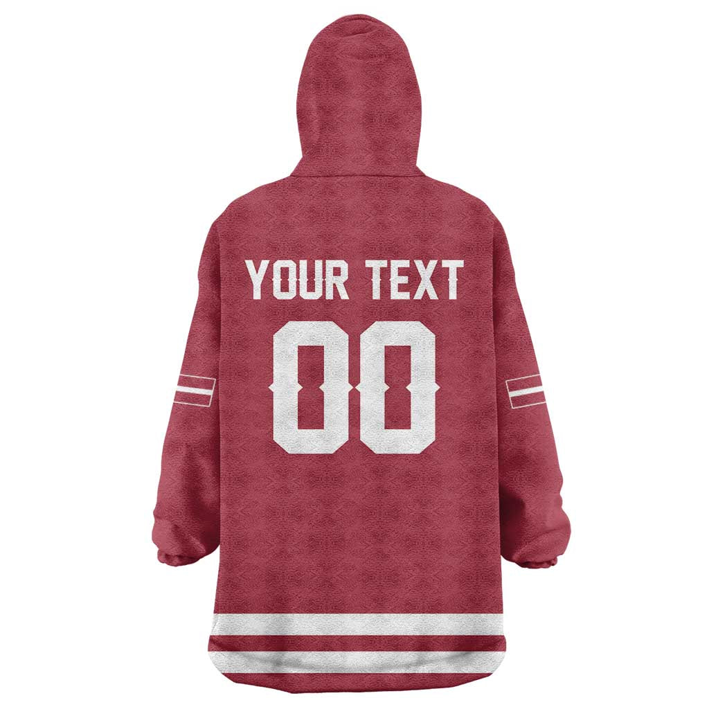 Custom Hockey 2026 Latvia Wearable Blanket Hoodie Latvians Go Champions
