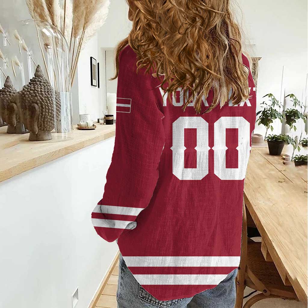Custom Hockey 2026 Latvia Women Casual Shirt Latvians Go Champions