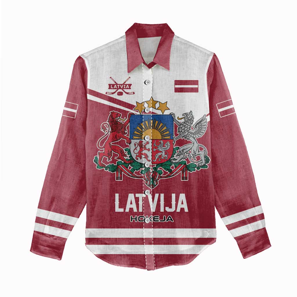 Custom Hockey 2026 Latvia Women Casual Shirt Latvians Go Champions