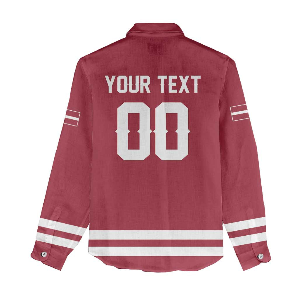 Custom Hockey 2026 Latvia Women Casual Shirt Latvians Go Champions