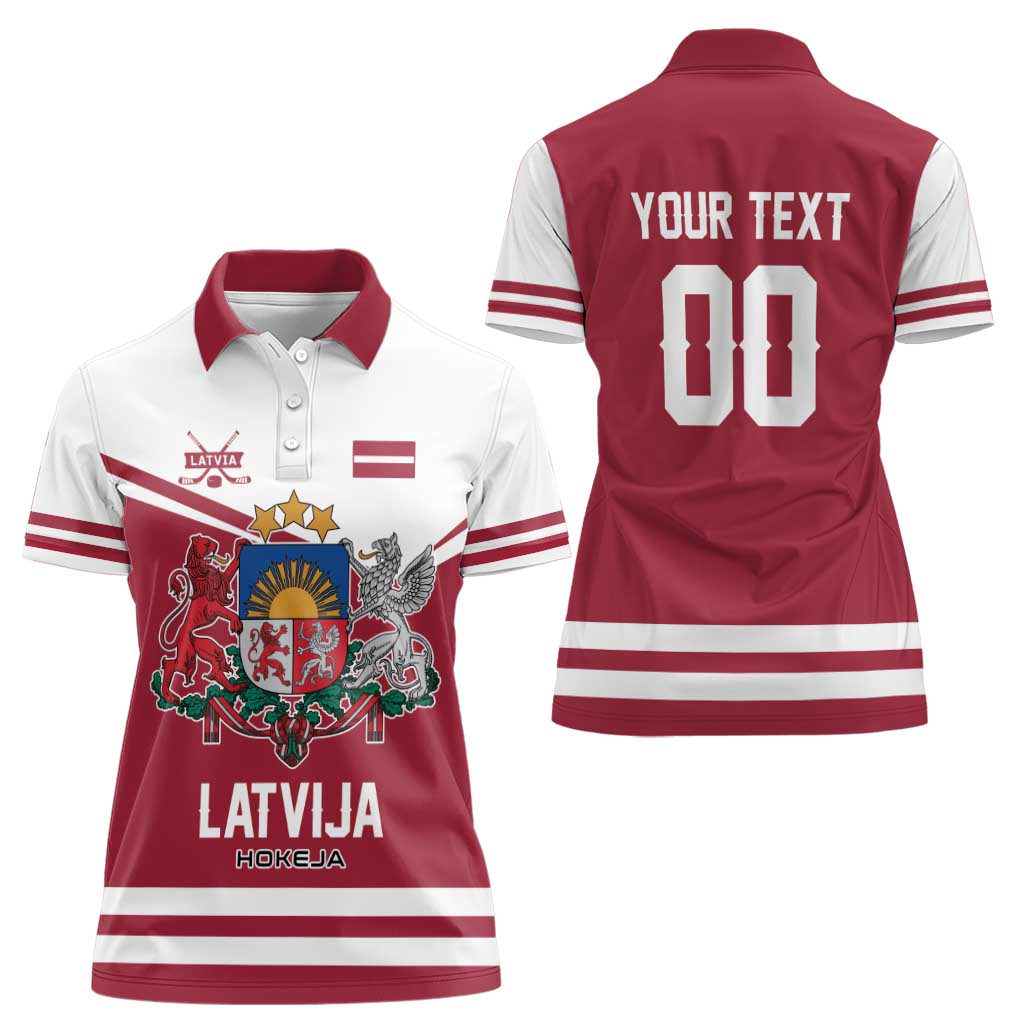Custom Hockey 2026 Latvia Women Polo Shirt Latvians Go Champions