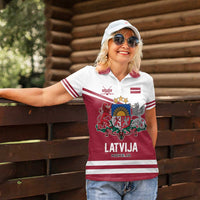 Custom Hockey 2026 Latvia Women Polo Shirt Latvians Go Champions