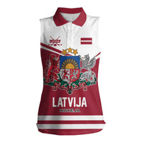 Custom Hockey 2026 Latvia Women Sleeveless Polo Shirt Latvians Go Champions