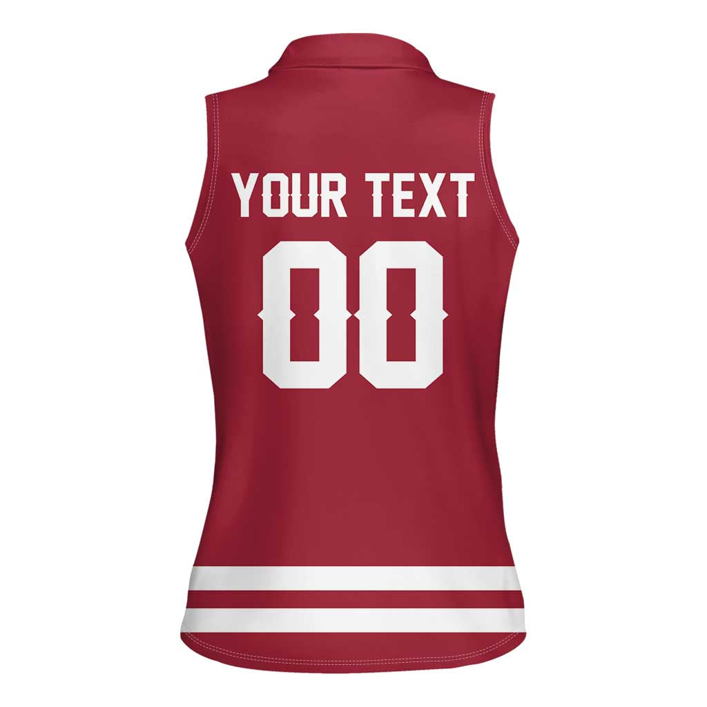 Custom Hockey 2026 Latvia Women Sleeveless Polo Shirt Latvians Go Champions