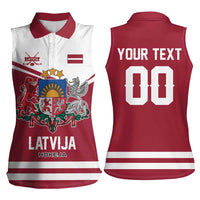 Custom Hockey 2026 Latvia Women Sleeveless Polo Shirt Latvians Go Champions