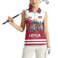 Custom Hockey 2026 Latvia Women Sleeveless Polo Shirt Latvians Go Champions