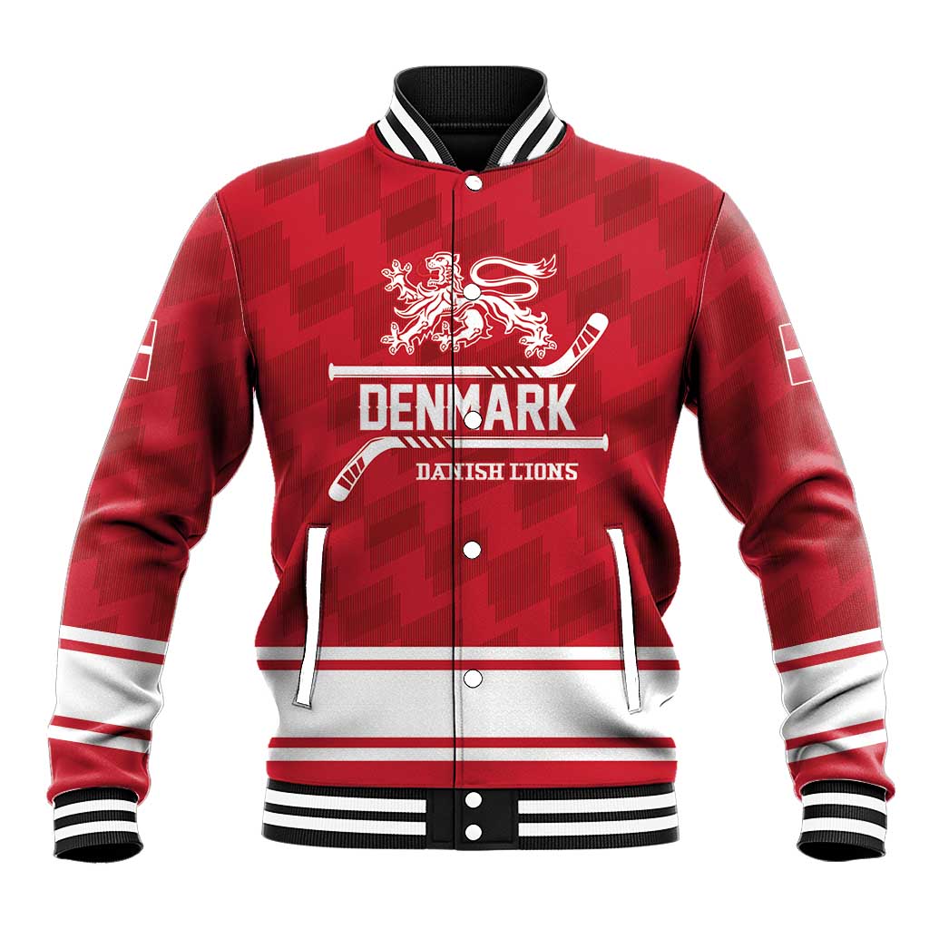 Custom Hockey 2026 Denmark Baseball Jacket Danish Lions Go Champions