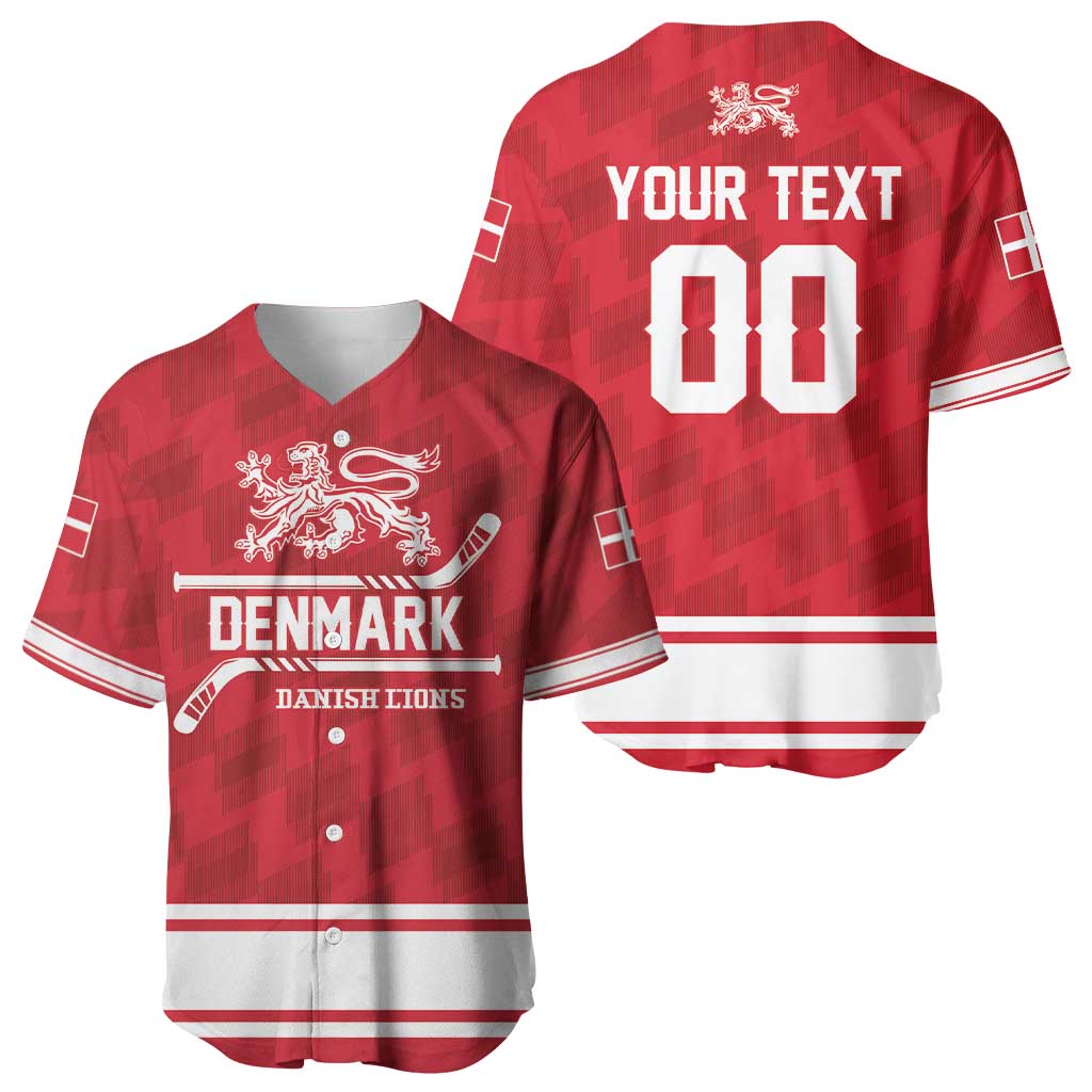 Custom Hockey 2026 Denmark Baseball Jersey Danish Lions Go Champions