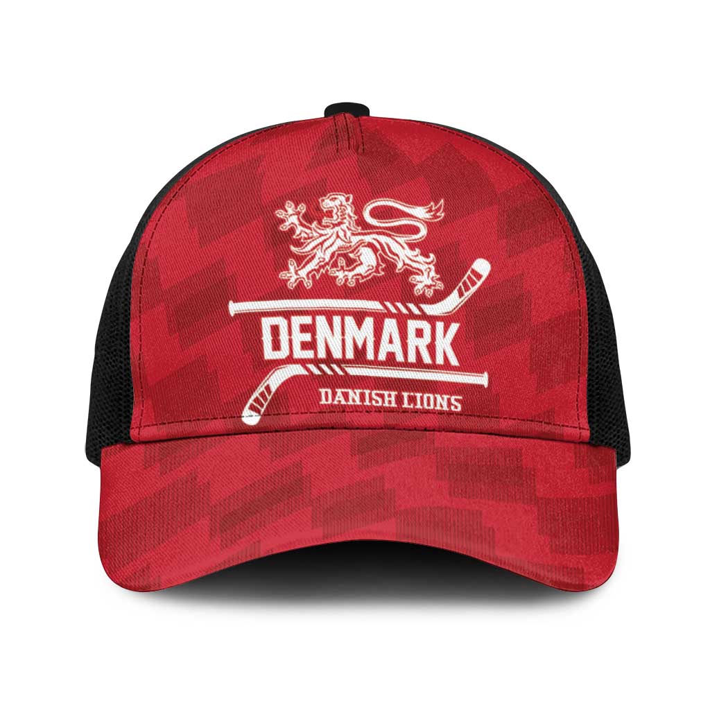 Hockey 2026 Denmark Baseball Net Cap Danish Lions Go Champions