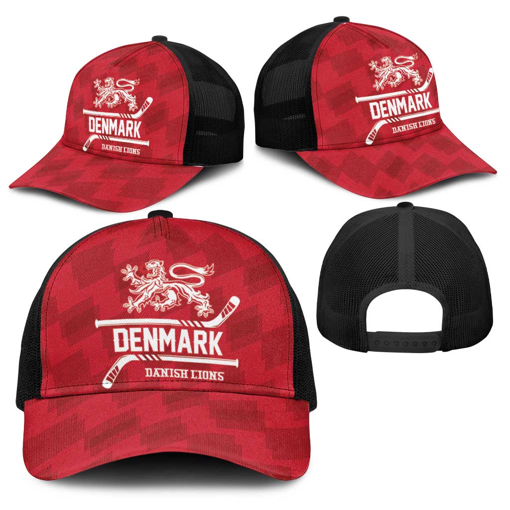 Hockey 2026 Denmark Baseball Net Cap Danish Lions Go Champions