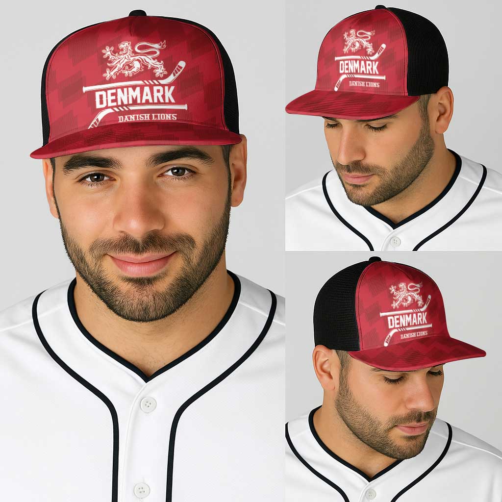 Hockey 2026 Denmark Baseball Net Cap Danish Lions Go Champions