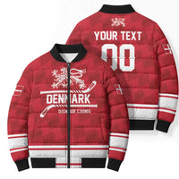 Custom Hockey 2026 Denmark Bomber Puffer Jacket Danish Lions Go Champions