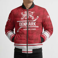 Custom Hockey 2026 Denmark Bomber Puffer Jacket Danish Lions Go Champions