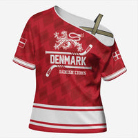 Custom Hockey 2026 Denmark Cross Shoulder Shirt Danish Lions Go Champions