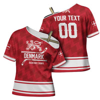 Custom Hockey 2026 Denmark Cross Shoulder Shirt Danish Lions Go Champions