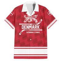 Custom Hockey 2026 Denmark Hawaiian Shirt Danish Lions Go Champions