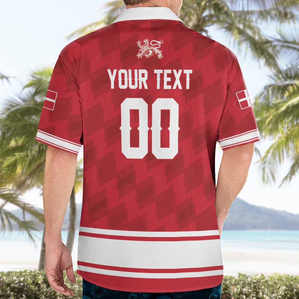 Custom Hockey 2026 Denmark Hawaiian Shirt Danish Lions Go Champions