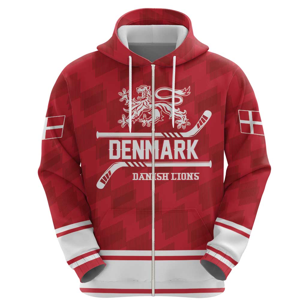 Custom Hockey 2026 Denmark Hoodie Danish Lions Go Champions