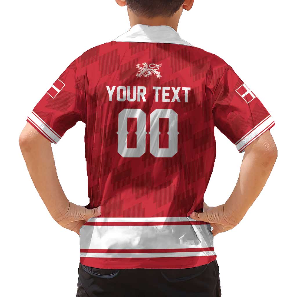 Custom Hockey 2026 Denmark Kid Hawaiian Shirt Danish Lions Go Champions