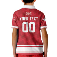 Custom Hockey 2026 Denmark Kid Polo Shirt Danish Lions Go Champions