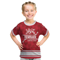 Custom Hockey 2026 Denmark Kid T Shirt Danish Lions Go Champions