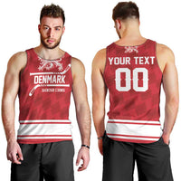 Custom Hockey 2026 Denmark Men Tank Top Danish Lions Go Champions