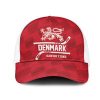 Hockey 2026 Denmark Mesh Trucker Cap Danish Lions Go Champions