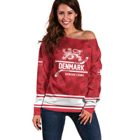 Custom Hockey 2026 Denmark Off Shoulder Sweater Danish Lions Go Champions