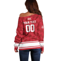 Custom Hockey 2026 Denmark Off Shoulder Sweater Danish Lions Go Champions