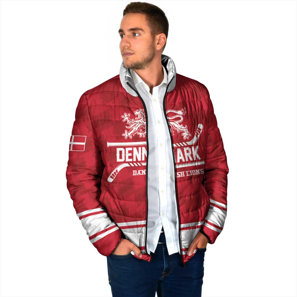 Custom Hockey 2026 Denmark Padded Jacket Danish Lions Go Champions