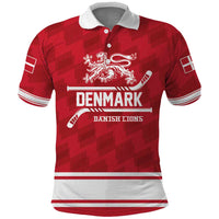 Custom Hockey 2026 Denmark Polo Shirt Danish Lions Go Champions