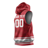 Custom Hockey 2026 Denmark Sleeveless Hoodie Danish Lions Go Champions