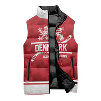 Custom Hockey 2026 Denmark Sleeveless Puffer Jacket Danish Lions Go Champions