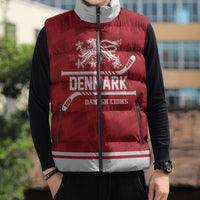 Custom Hockey 2026 Denmark Sleeveless Puffer Jacket Danish Lions Go Champions
