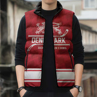 Custom Hockey 2026 Denmark Sleeveless Puffer Jacket Danish Lions Go Champions